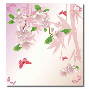 Tranh dán tường Bướm Trúc